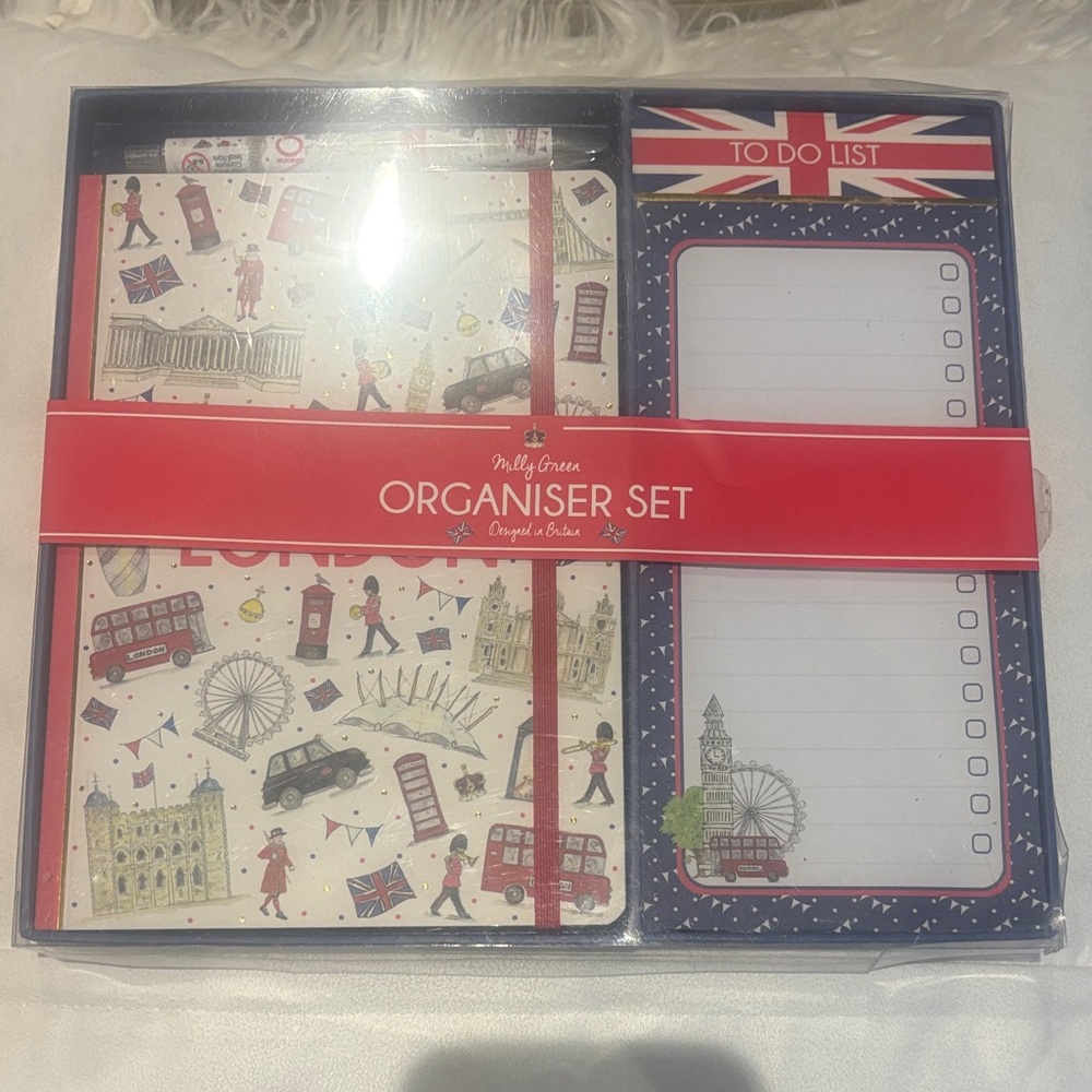 Milly Green London Organiser Set - Red and Blue